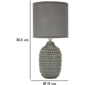 Mauro Ferretti Noční lampička Bodky E14 15x30,5 cm šedá