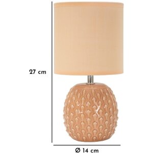 Mauro Ferretti noční lampa Pontus E14 Ø 14x27 cm broskvová