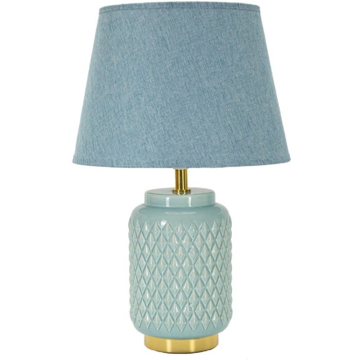 Mauro Ferretti stolní lampa hranatá E27 Ø 28x44 cm světle modrá