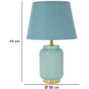 Mauro Ferretti stolní lampa hranatá E27 Ø 28x44 cm světle modrá