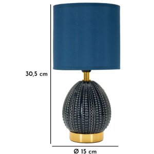 Mauro Ferretti stolní lampa Flavi E14 Ø 15x30,5 cm modrá