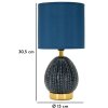 Mauro Ferretti stolní lampa Flavi E14 Ø 15x30,5 cm modrá