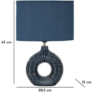 Mauro Ferretti stolní lampa Seta E14 28,5x15x43 cm modrá