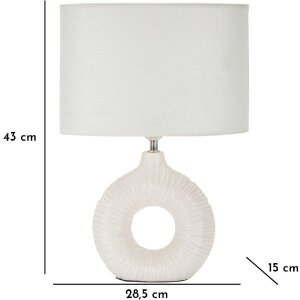 Mauro Ferretti stolní lampa Seta E14 28,5x15x43 cm bílá
