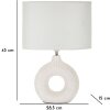Mauro Ferretti stolní lampa Seta E14 28,5x15x43 cm bílá