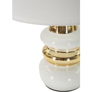 Mauro Ferretti stolní lampa Liara E14 Ø 23x32 cm bílá zlatá