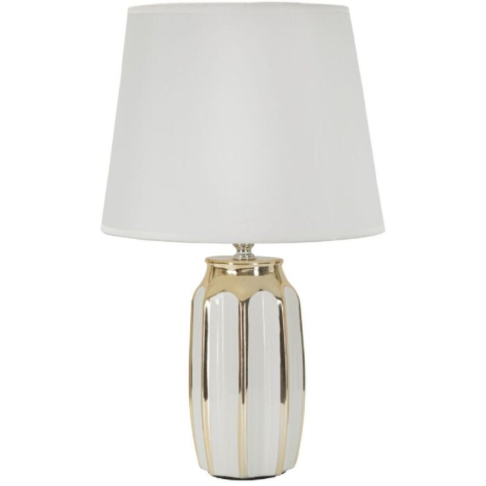 Mauro Ferretti stolní lampa Cassy E27 Ø 25x40,5 cm bílá zlatá