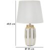 Mauro Ferretti stolní lampa Cassy E27 Ø 25x40,5 cm bílá zlatá