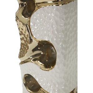 Mauro Ferretti stolní lampa Florida E27 Ø 30x43,5 cm bílá zlatá