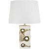 Mauro Ferretti stolní lampa Florida E27 Ø 30x43,5 cm bílá zlatá