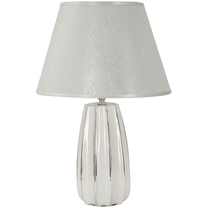 Mauro Ferretti stolní lampa Emmi E27 Ø 30x45 cm bílá stříbrná