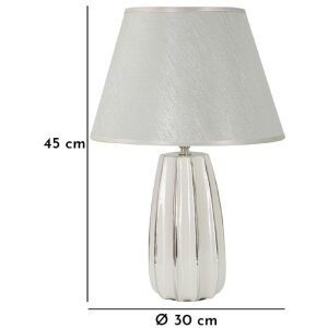 Mauro Ferretti stolní lampa Emmi E27 Ø 30x45 cm bílá stříbrná