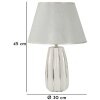 Mauro Ferretti stolní lampa Emmi E27 Ø 30x45 cm bílá stříbrná