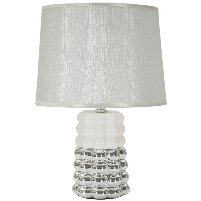 Mauro Ferretti stolní lampa Lace E14 Ø 23x33 cm bílá stříbrná