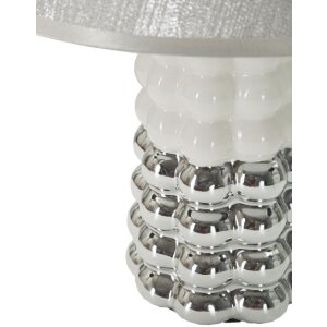 Mauro Ferretti stolní lampa Lace E14 Ø 23x33 cm bílá stříbrná