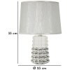 Mauro Ferretti stolní lampa Lace E14 Ø 23x33 cm bílá stříbrná