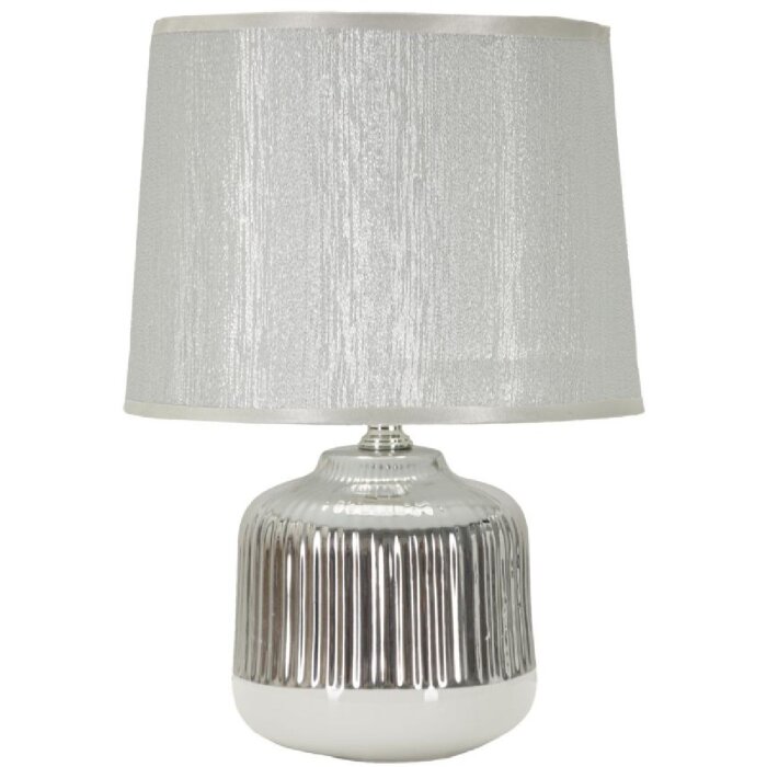 Mauro Ferretti stolní lampa Lucina E14 Ø 20x29 cm bílá stříbrná