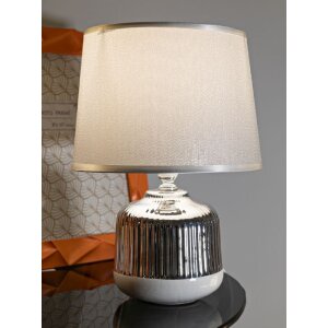 Mauro Ferretti stolní lampa Lucina E14 Ø 20x29 cm bílá stříbrná
