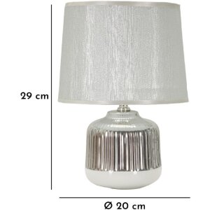 Mauro Ferretti stolní lampa Lucina E14 Ø 20x29 cm bílá stříbrná