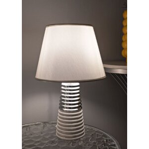 Mauro Ferretti stolní lampa Candela E27 25x41 cm bílá stříbrná