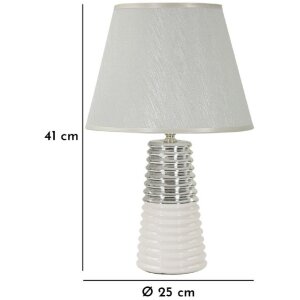Mauro Ferretti stolní lampa Candela E27 25x41 cm bílá stříbrná