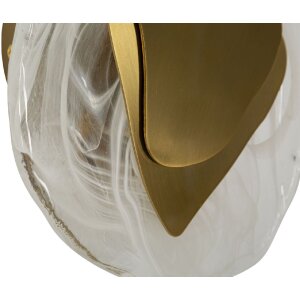 Mauro Ferretti nástěnné svítidlo Ozean Gold E14 21x8x31 cm zlatá bílá