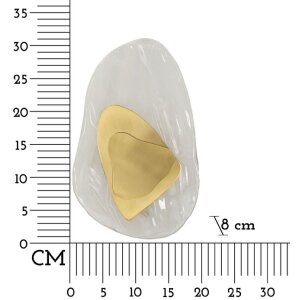 Mauro Ferretti nástěnné svítidlo Ozean Gold E14 21x8x31 cm zlatá bílá