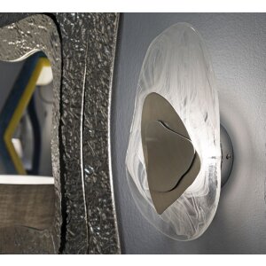 Mauro Ferretti nástěnná lampa Oceán stříbrná E14 21x8x31 cm stříbrná bílá