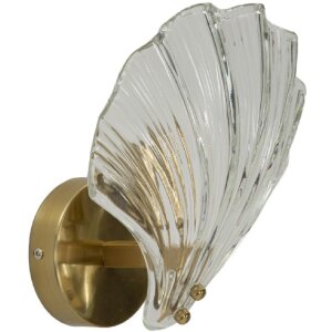 Mauro Ferretti Nástěnná lampa Shell E14 20x14x22 cm zlatá natur