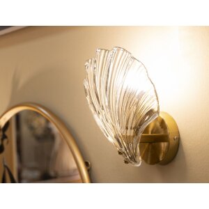 Mauro Ferretti Nástěnná lampa Shell E14 20x14x22 cm zlatá natur