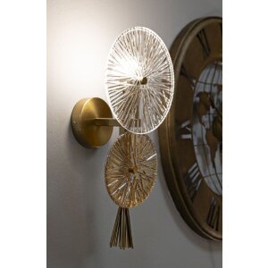 Mauro Ferretti nástěnná lampa Východ Slunce E14 20x14x41 cm zlatá přírodní