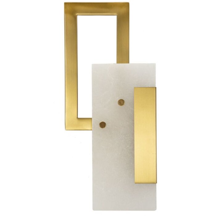 Mauro Ferretti Nástěnná lampa Kostka E14 15x8x33 cm zlatá saténová