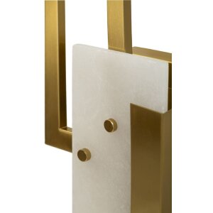 Mauro Ferretti Nástěnná lampa Kostka E14 15x8x33 cm zlatá saténová