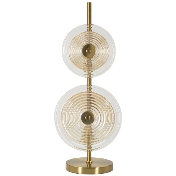 Mauro Ferretti stolní lampa Benátky E14 Ø 25x63 cm zlatá přírodní hnědá