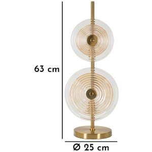 Mauro Ferretti stolní lampa Benátky E14 Ø 25x63 cm zlatá přírodní hnědá