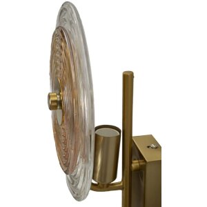 Mauro Ferretti Nástěnná lampa Benátky E14 25x10x52 cm zlatá přírodní hnědá