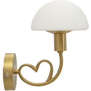 Mauro Ferretti Nástěnná lampa Lovy E14 23x15x22 cm zlatá bílá