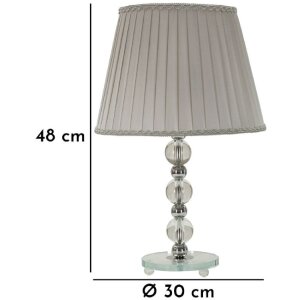 Mauro Ferretti stolní lampa Tolly E27 Ø 30x48 cm stříbrná