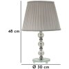 Mauro Ferretti stolní lampa Tolly E27 Ø 30x48 cm stříbrná