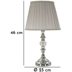 Mauro Ferretti stolní lampa Tilly E27 Ø 25x46 cm stříbrná