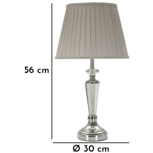 Mauro Ferretti stolní lampa stříbrná E27 Ø 30x56 cm