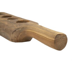 Mauro Ferretti Svícen Teak pro 4 svíčky 51x14x6 cm hnědý