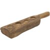 Mauro Ferretti Svícen Teak pro 4 svíčky 51x14x6 cm hnědý