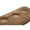 Mauro Ferretti Svícen Teak pro 4 svíčky 51x14x6 cm hnědý