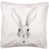 Clayre & Eef Povlak na polštář Bunny Beige Grey 45x45 cm Country Style Polyester