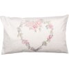 Clayre & Eef SLF36 Povlak na polštář 30x50 cm Béžová růže Srdce ve venkovském stylu