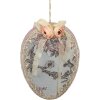 Clayre & Eef Závěsná dekorace Egg Blue 21x4x30 cm Vintage Look
