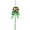 Clayre & Eef Vánoční visačka Lollipop Ø9x25cm Zelená Červená Plastová