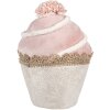 Clayre & Eef Dekorace Cupcake Pink Beige Ø11x16cm