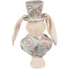 Clayre & Eef dekorativní králík béžový 18x15x38 cm klasický textilní plast